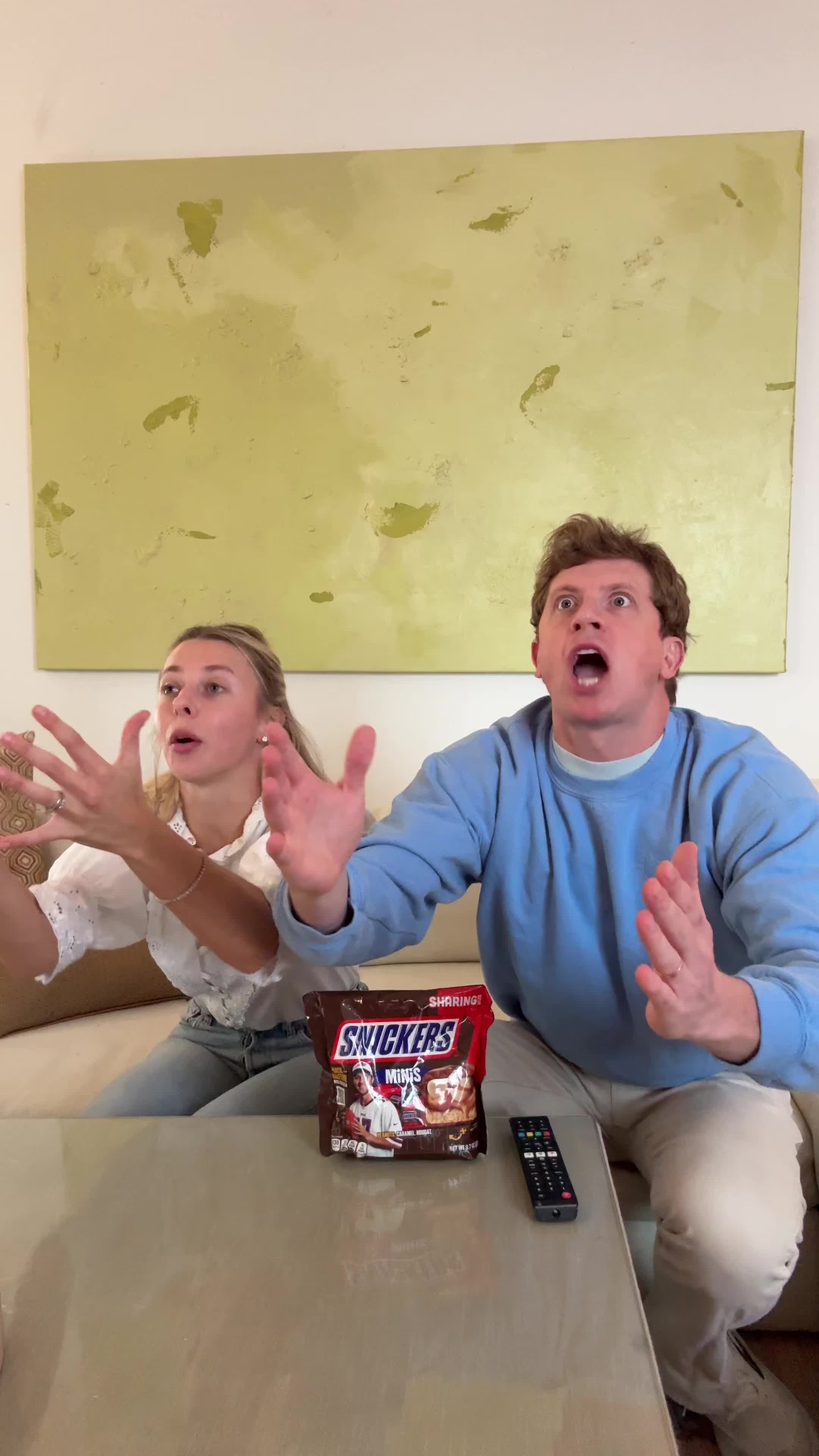 TikTok post by @matt__king for Snickers. Caption reads: #snickers_partner don’t let hunger turn you into....