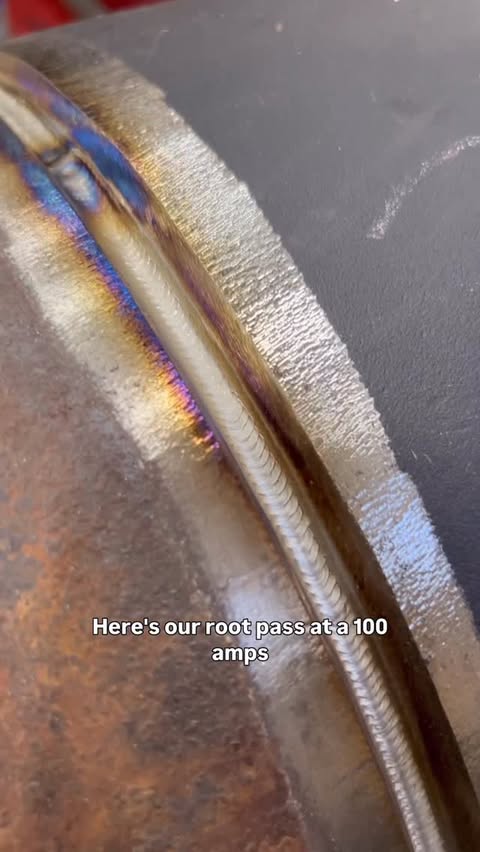 Instagram post by @cirizawelding for Lincoln Electric. Caption reads: [...] all the way out. Running @lincolnelectric....