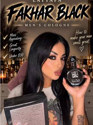 TikTok post by @perfumebratjenn for Oudware. Caption reads: [...] breaking the bank. 🖤 @LATTAFA USA @Oudware....