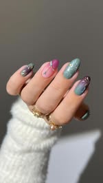 Instagram post by @heygreatnails for Local Eclectic. Caption reads: 🥀⚜️ Adorned in the elegance of @localeclectic ‘s....