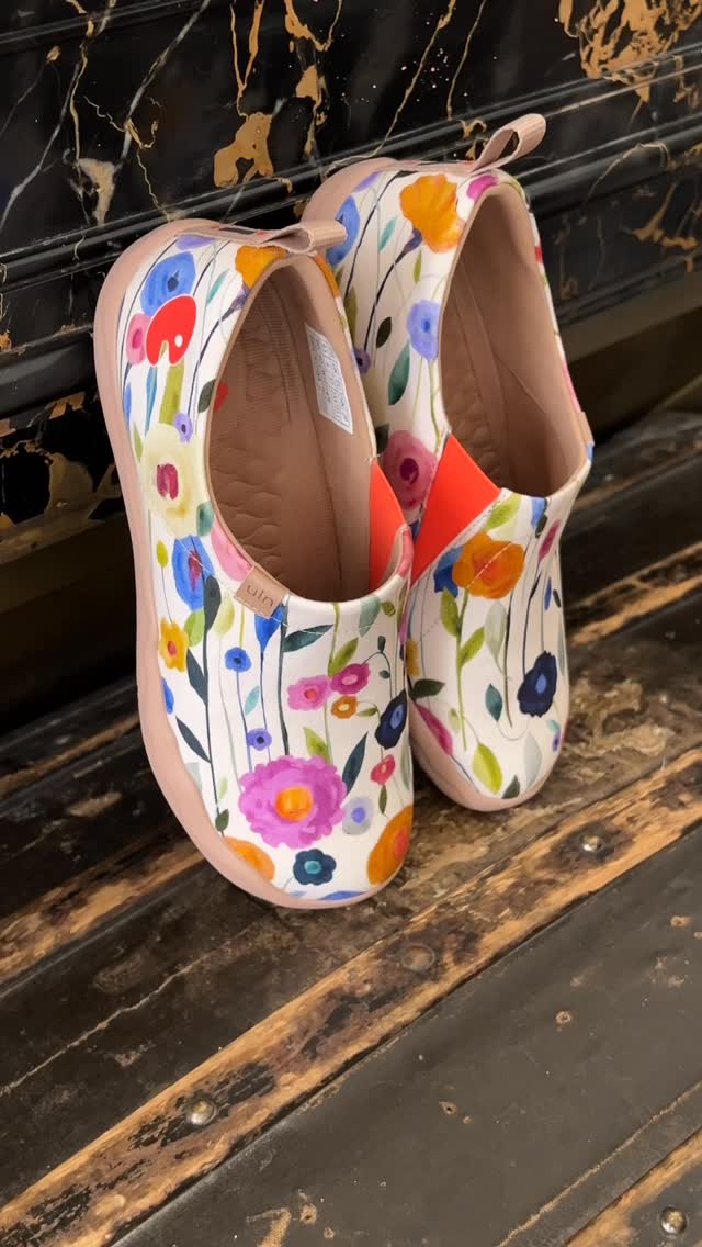 Instagram post by @maggiefcolin for UIN Footwear. Caption reads: [...] escapes 👉🏻 these do it all....