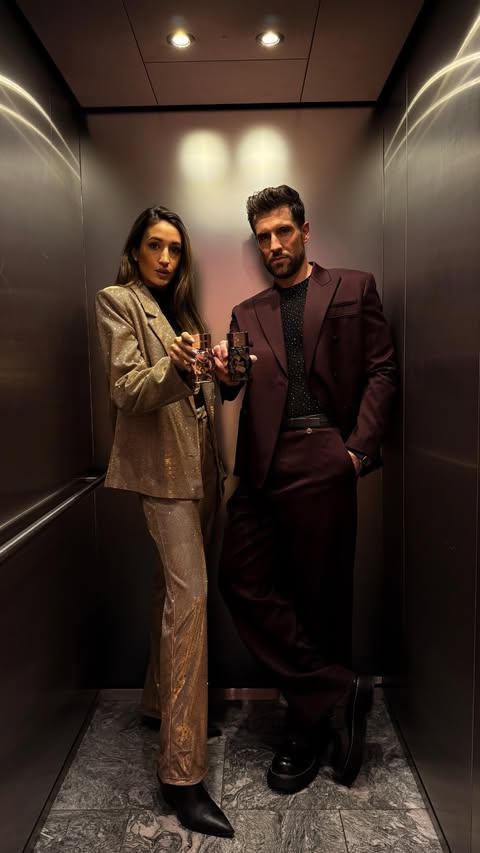 Instagram post by @saraleutenegger for Michael Kors. Caption reads: [...] to turn the night into a statement w/....