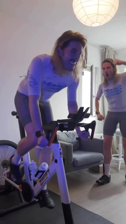 Instagram post by @teddytogrizzly for Zwift. Caption reads: Off the MAAP Stage 2 is LIVE! 🚨

This one is all....