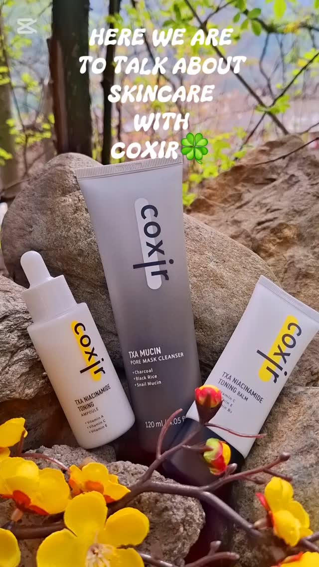 Instagram post by @mariuzanetti for Coxir. Caption reads: Se il tuo skincare goal per l'estate è una pelle....