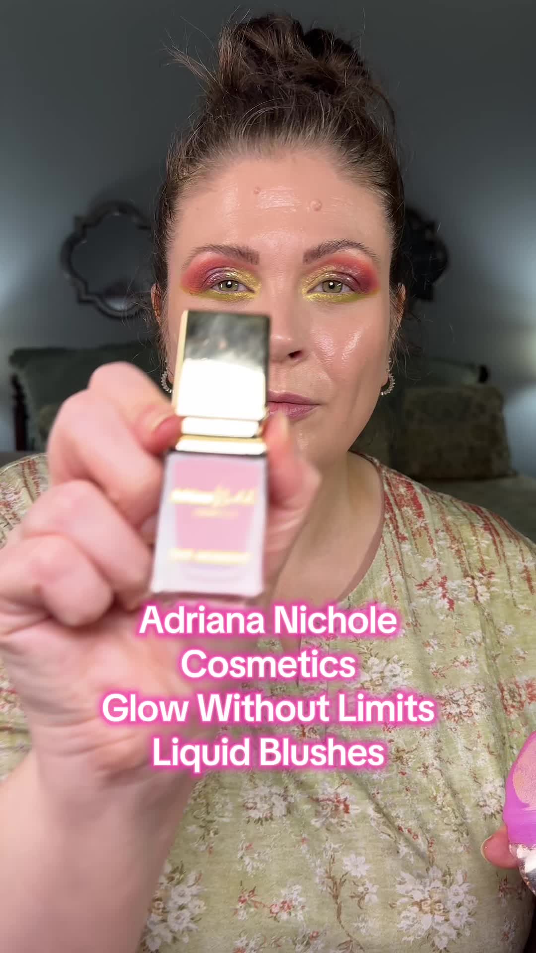 TikTok post by @melissa_beautyover40 for Adriana Nichole Cosmetics. Caption reads: The @Adriana Nichole Cosmetics Glow Without Limits....