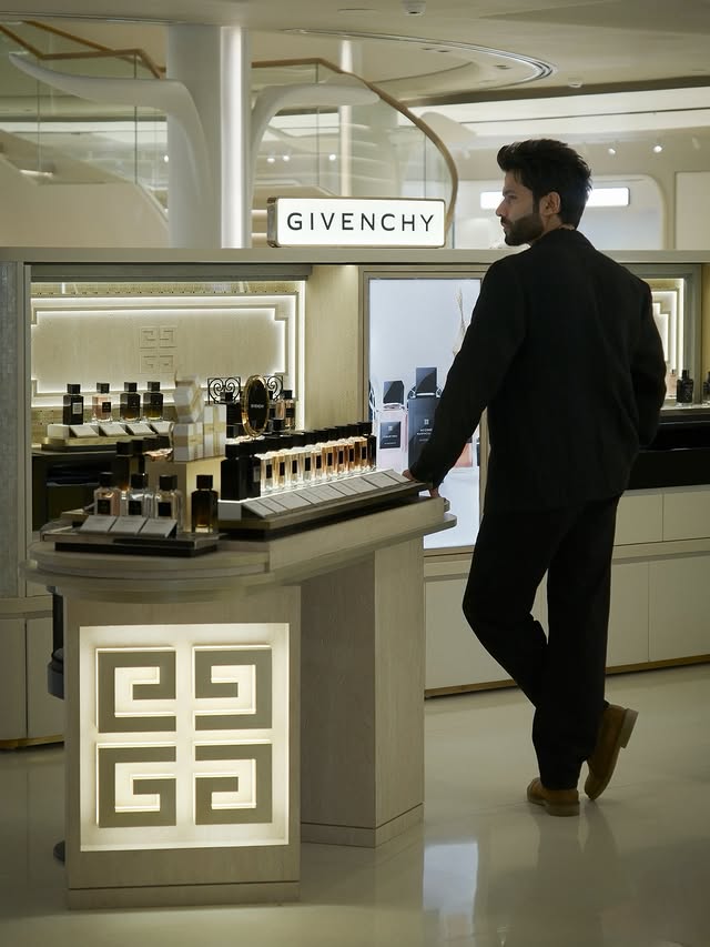 Instagram post by @rahullsharma for Galeries Lafayette. Caption reads: [...] its debut in the country with....