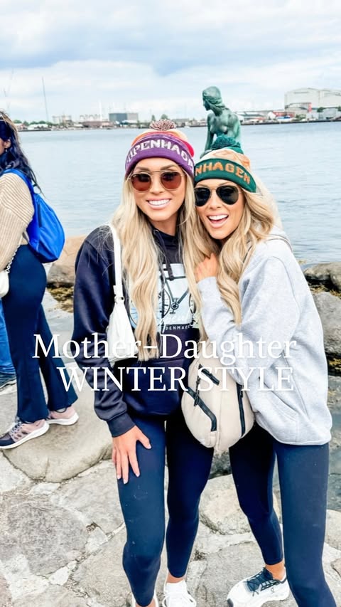 Instagram post by @jennyreimold for FP Movement. Caption reads: A full mother-daughter FP Movement try-on....