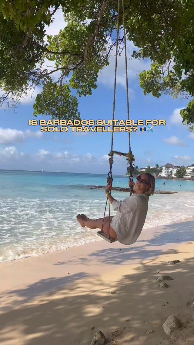 Instagram post by @travelsbytash for Trending Travel. Caption reads: Solo travel in the Caribbean? 🇧🇧✨ ad

Barbados....