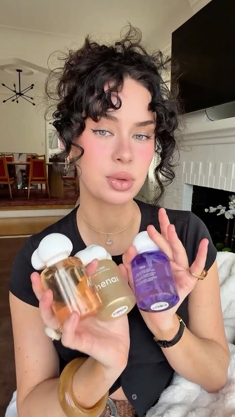 Instagram post by @kateplus8ft for Athena Club. Caption reads: @athenaclub giving me the scent layering combos of....