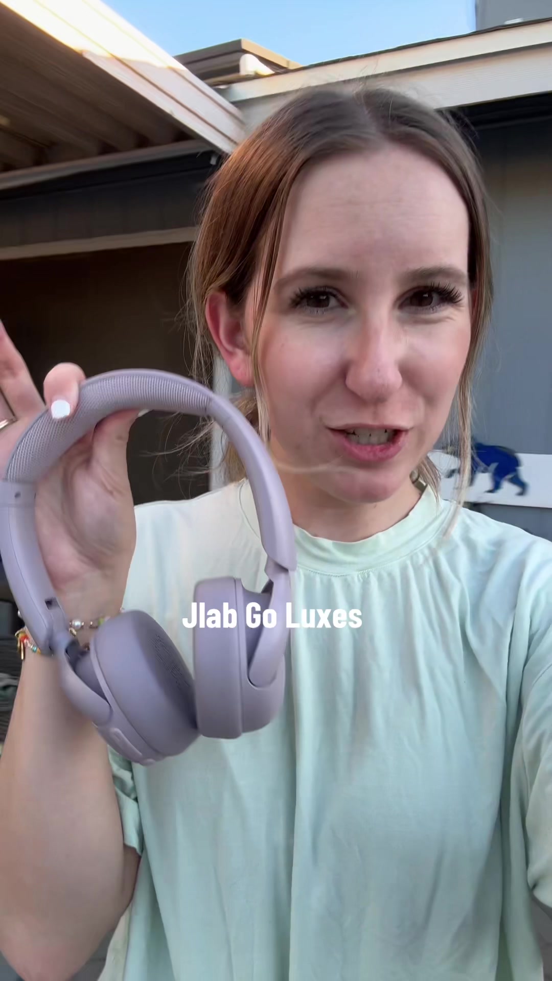 TikTok post by @raisingbabyt for JLab. Caption reads: With @JLab you get affordable without [...].