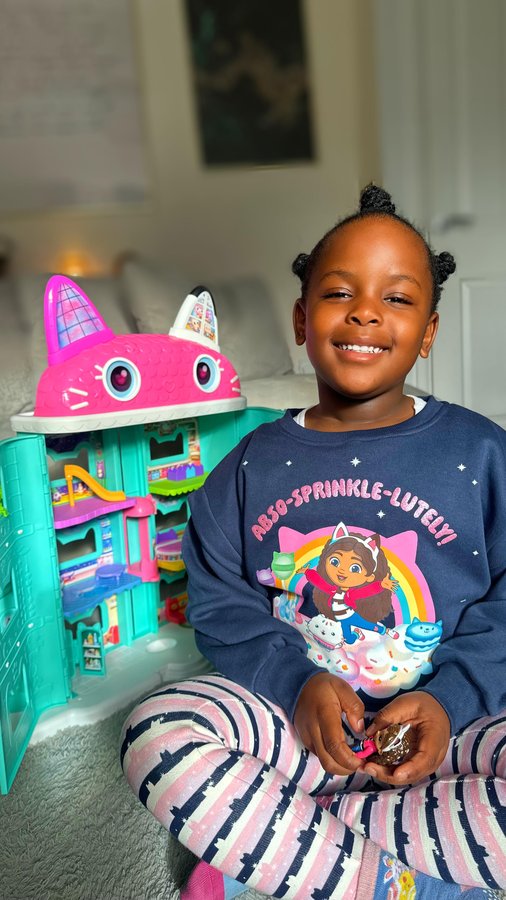 Instagram post by @themlundiras for The Entertainer. Caption reads: #ad 🎉 Gabby’s Dollhouse: The Movie is out in....