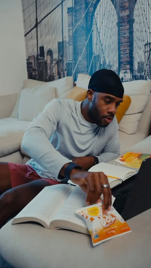 Instagram post by @jrlkennedy for Simple Mills. Caption reads: Light movement, at-home focus, and @simplemills....