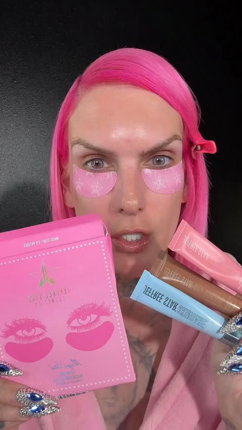 Instagram post by @jeffreestar for Jeffree Star Cosmetics. Caption reads: We just launched a new #JeffreeStarCosmetics super....