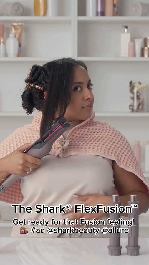 Instagram post by @jessicajade.co for Allure. Caption reads: Curly to straight ultra fast? Yes, please! 🙌✨....