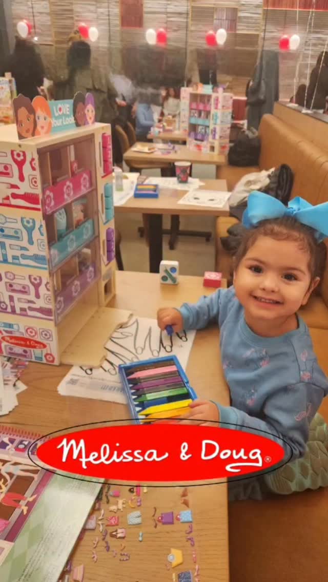 Instagram post by @therainbowfamilyfun for Melissa & Doug. Caption reads: We attended the launch party of the new Beauty....