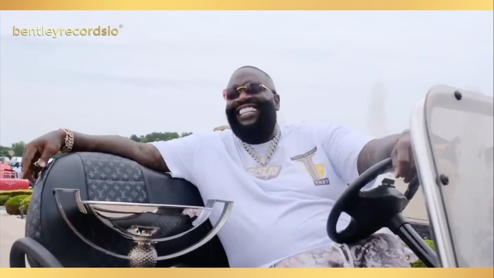 Instagram post by @ciprimusic for BentleyRecords.io. Caption reads: #BTS of the amazing #RickRossCarShow ❗️ at....