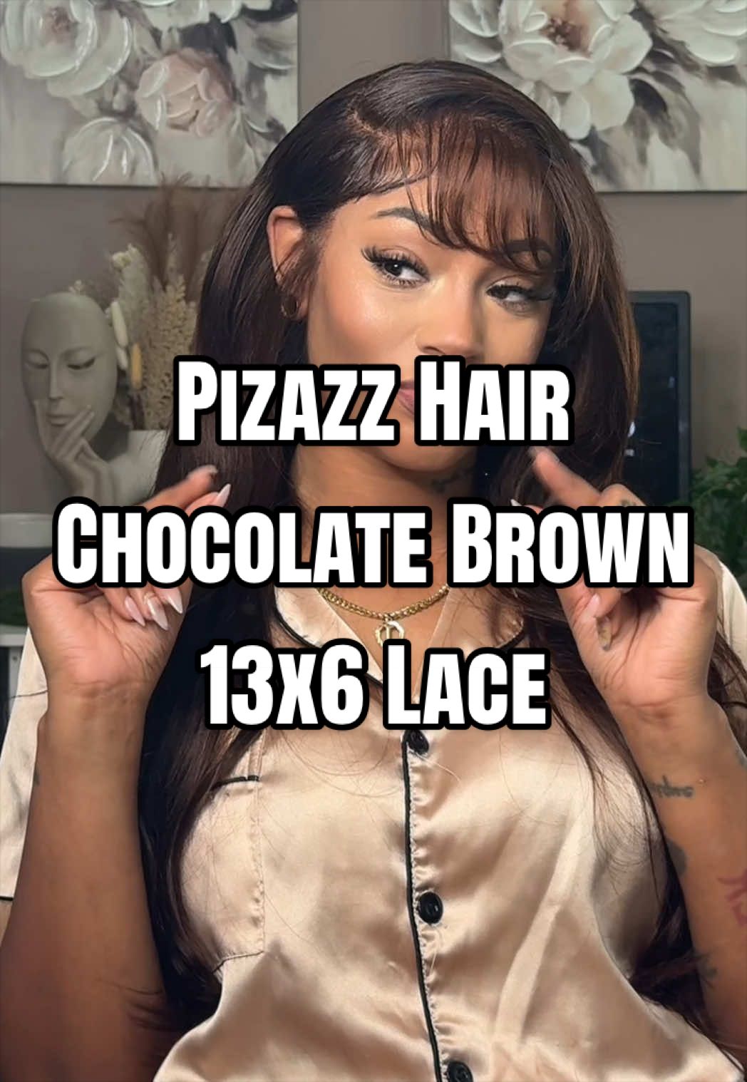 TikTok post by @iamjaymonique for Pizazz Hair. Caption reads: @Pizazz Hair Shop @Pizazzhairstore [...].