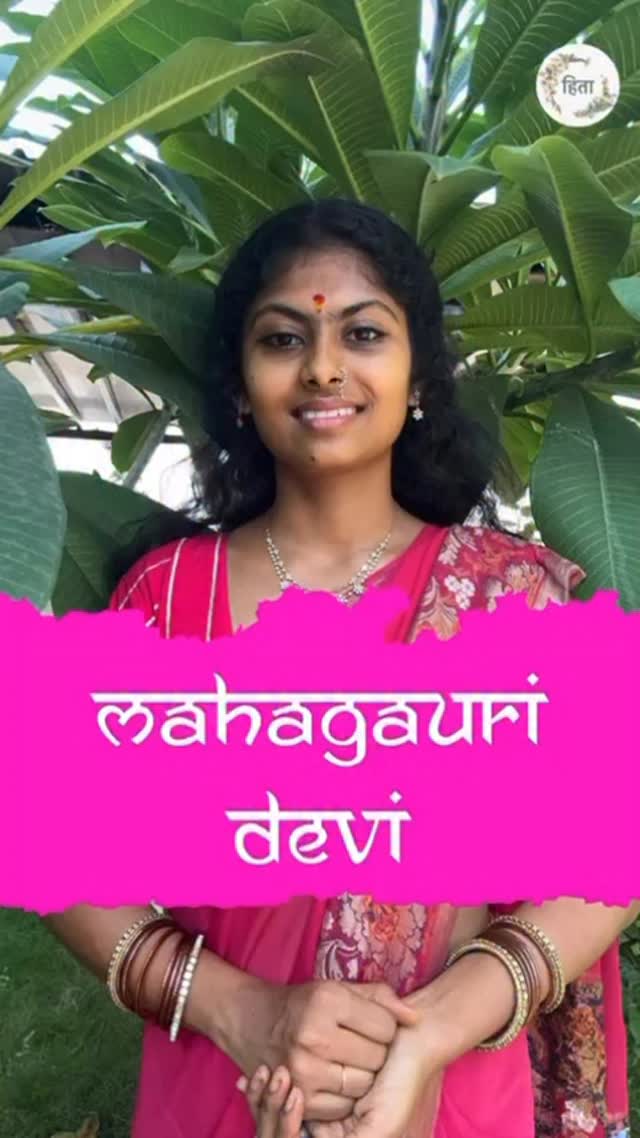 Instagram post by @hitaayurveda for Tanishq. Caption reads: Day 8 
Maa Gauri 
ॐ देवी महागौर्यै नमः॥

Jwellery:....