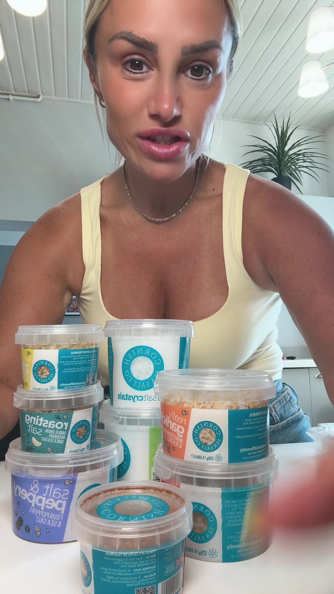 TikTok post by @danielle_boujee for Cornish Sea Salt. Caption reads: My go to seasonings for ever meal @Cornish Sea....