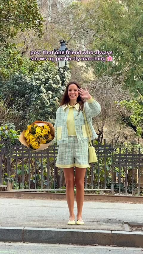 Instagram post by @marta__sierra for Marc Cain. Caption reads: [...] am 😍 living in a pastel world with....