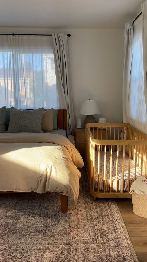 Instagram post by @yasmeen.murrietta for Coyuchi. Caption reads: Although something (someone 👀) has been keeping....