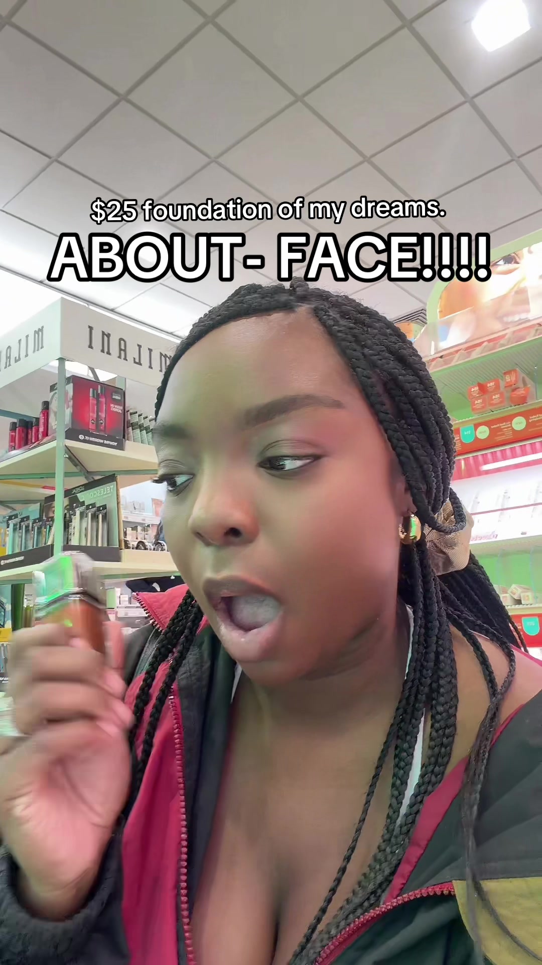TikTok post by @...made_in_chyna for About-face Beauty. Caption reads: @ABOUT FACES you did that!! let me give you your....