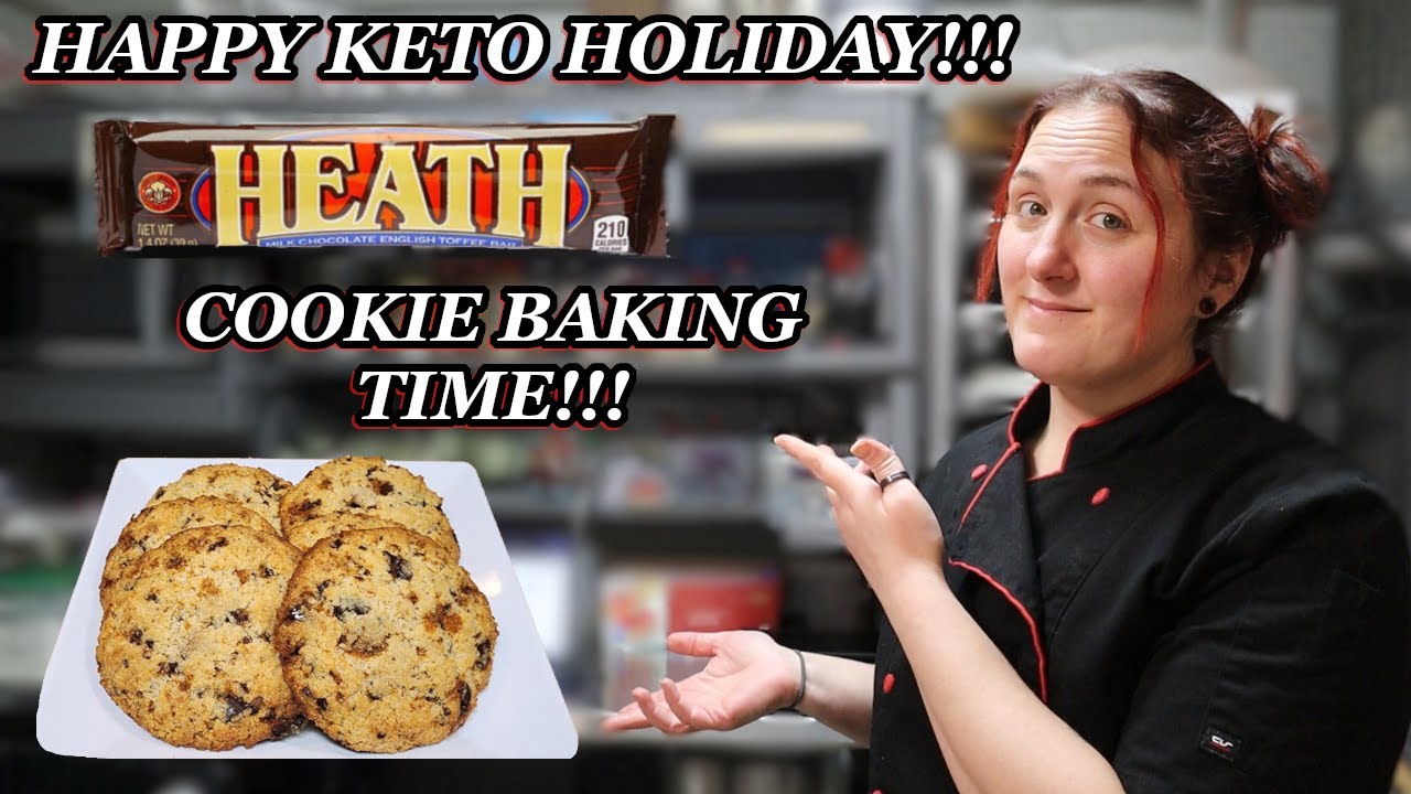 YouTube post by @KetoUpgrade for Perfect Keto. Caption reads: Keto Toffee Chocolate Chip Cookie Recipe!.