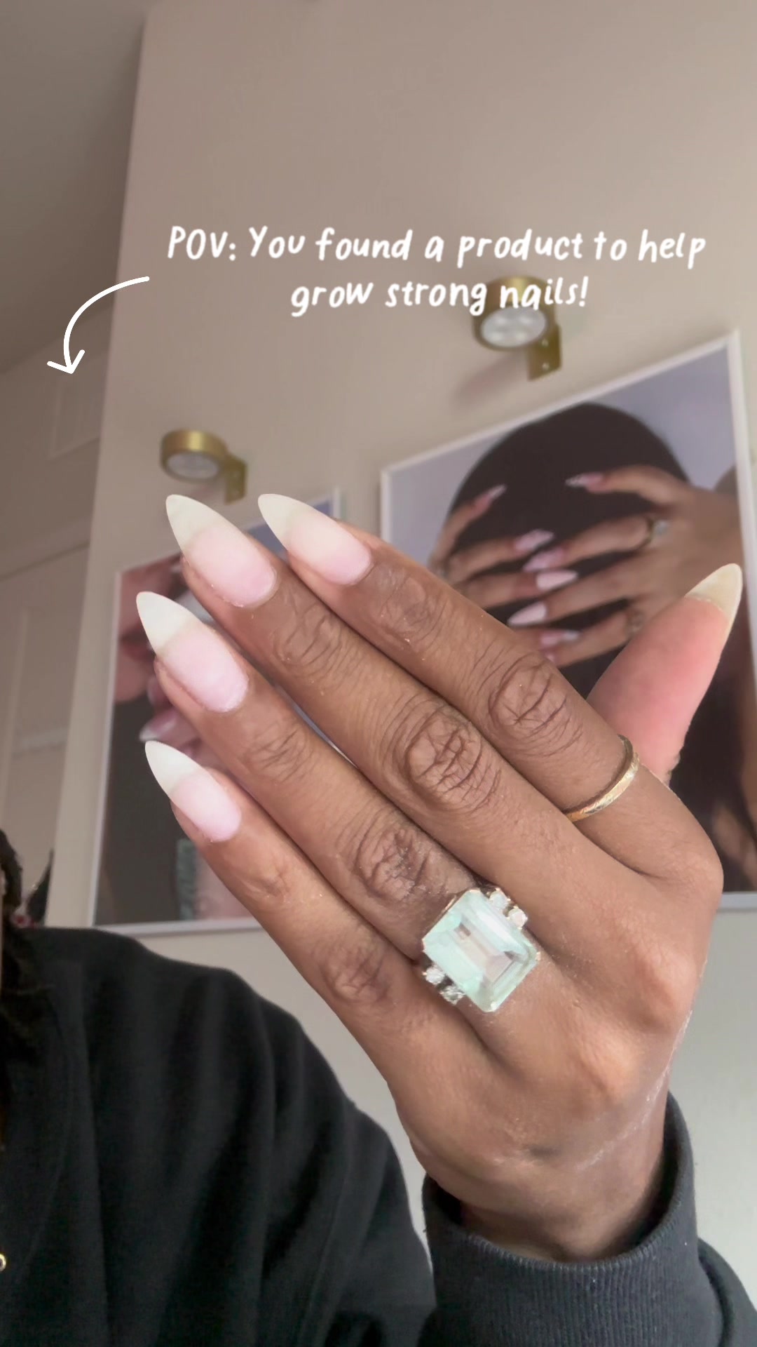 TikTok post by @hanginwithjaiden for Brother Cosmetics. Caption reads: [...] and healthy nails for the win! @Brother....