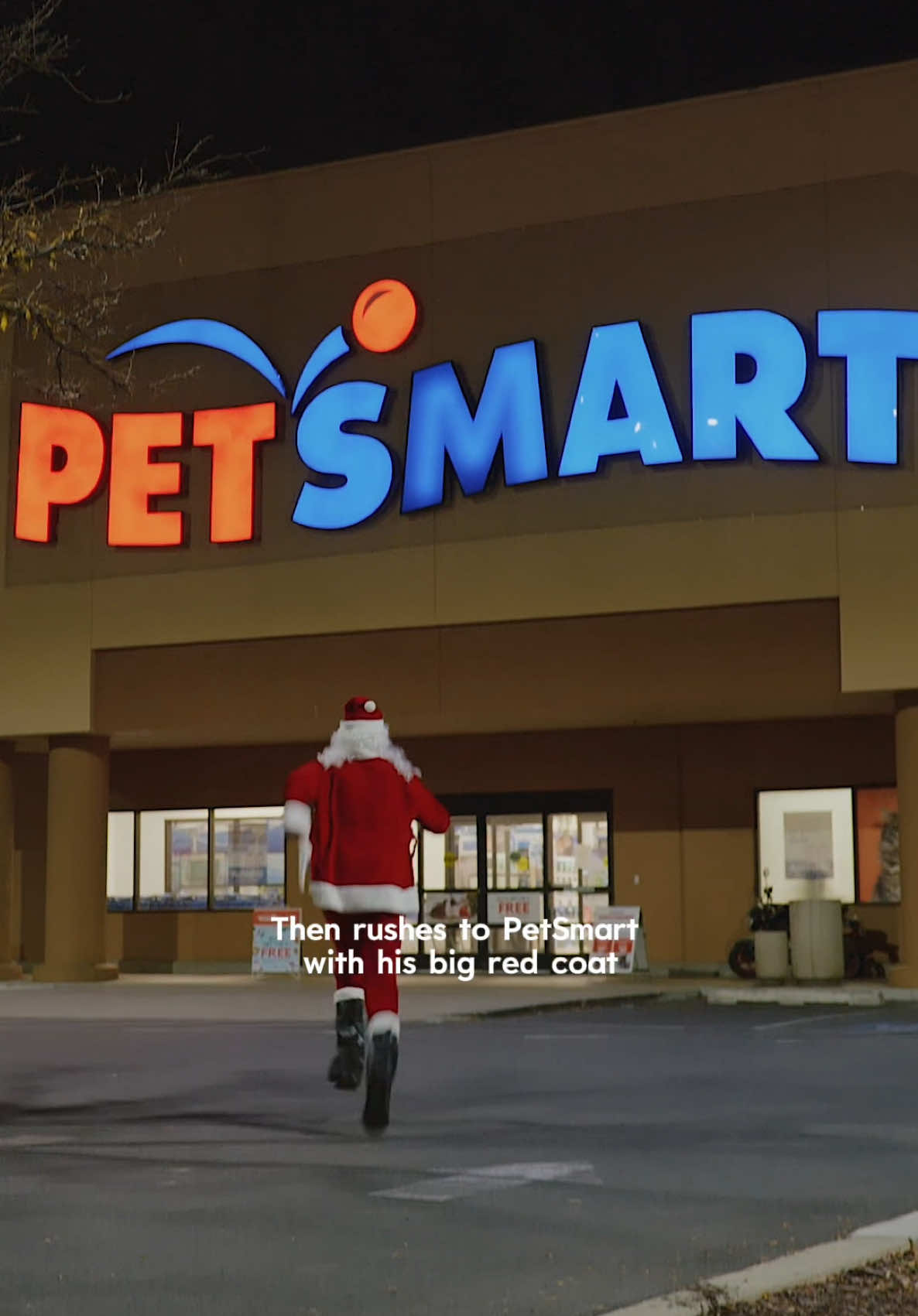 TikTok post by @thestadlerfam for PetSmart. Caption reads: [...] test Santa’s limits… And every year....
