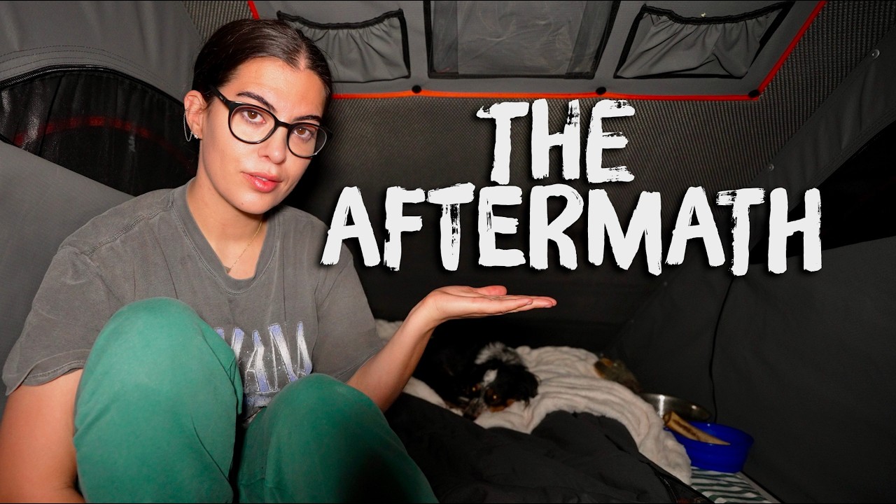 YouTube post by @roamingreckless for Lectric eBikes. Caption reads: Finally Free After Getting Stranded Truck Camping....