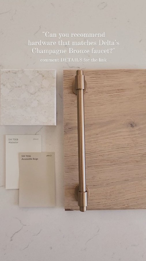 Instagram post by @makeshopfurnishings for Delta Faucet. Caption reads: ✨️ Comment "DETAILS" for the link to one of our....