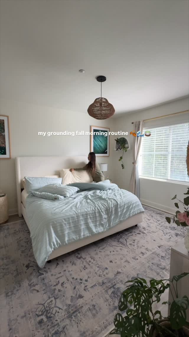 Instagram post by @erynkrouse for Nordic Naturals. Caption reads: my slow, grounding fall morning routine 🍂🌊

🍵....