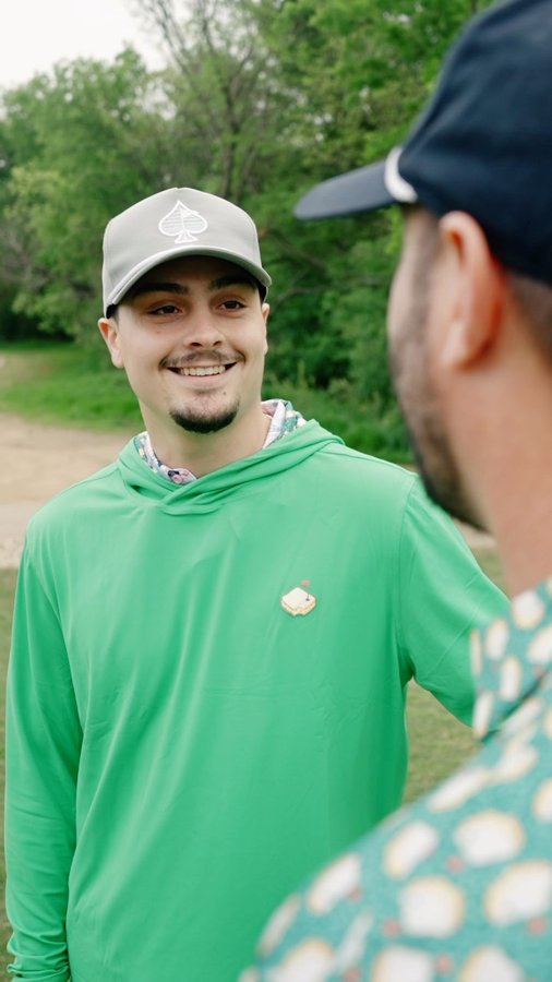 Instagram post by @pgamemes for Pins And Aces. Caption reads: [...] Cheese 🥪 and bogeys, the boys at....