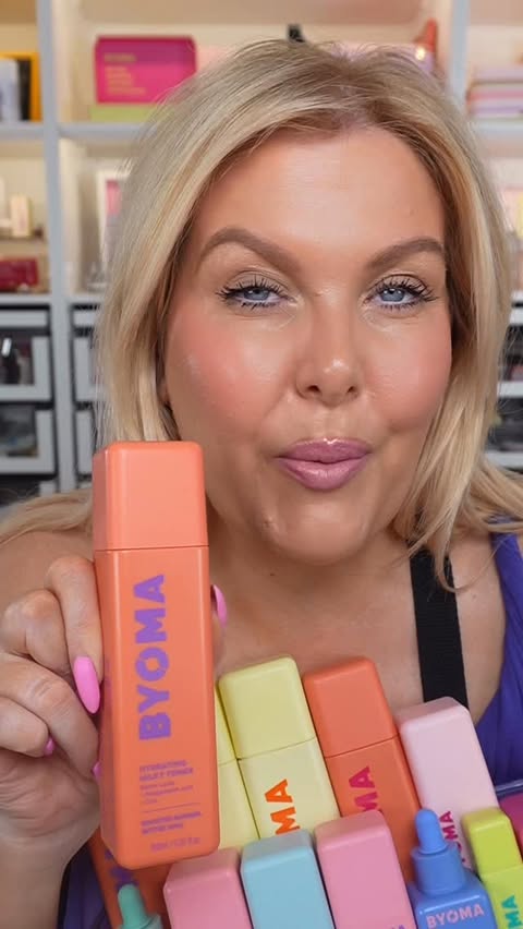 Instagram post by @askellenbeauty for BYOMA. Caption reads: The milky toner of happiness @byoma #byomaskincare....