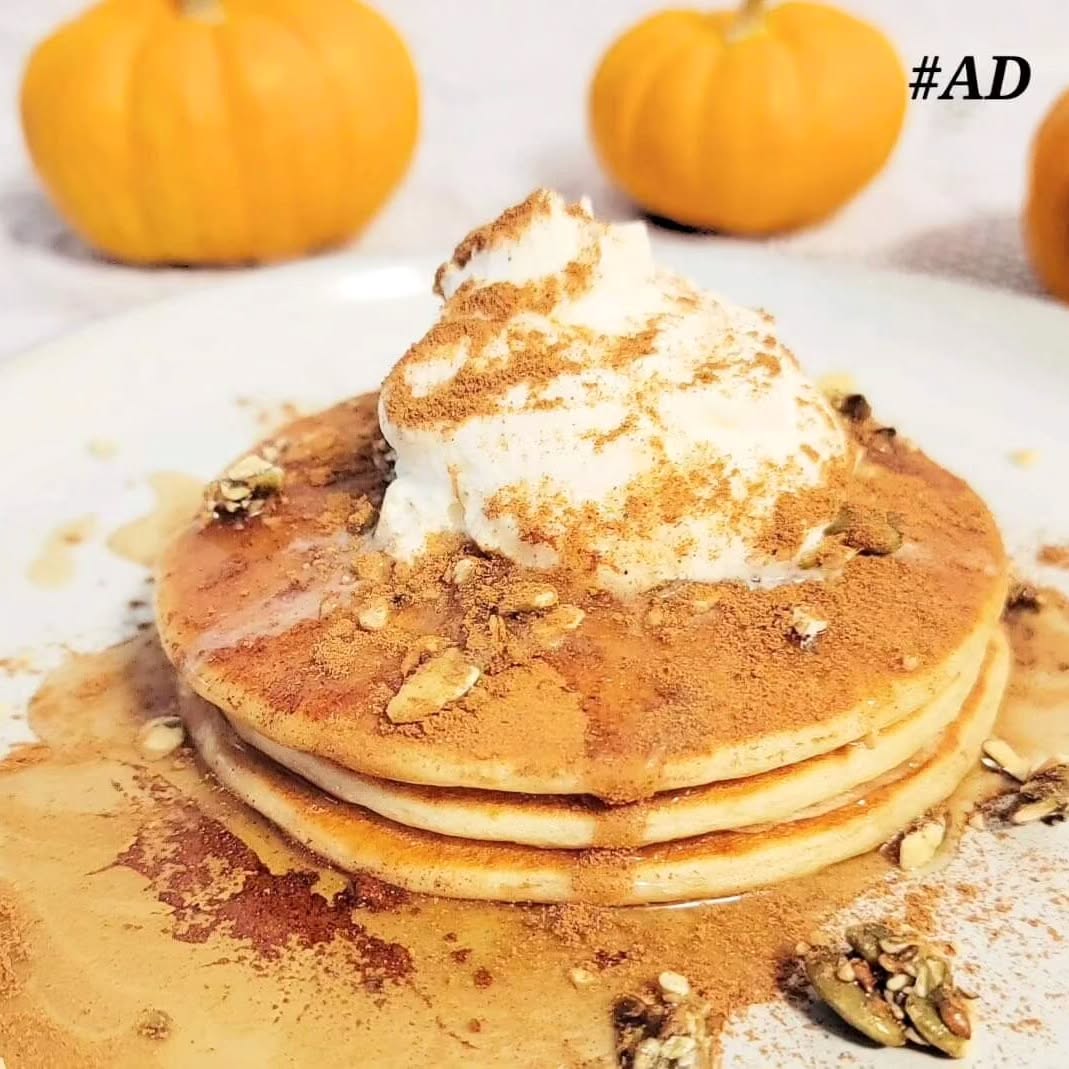 Instagram post by @horsingaroundla for Premier Protein. Caption reads: #ad 💕🥞 Where are my pancake lovers at? Did you....