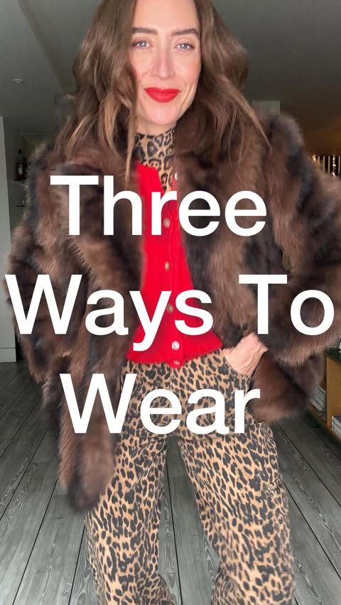 Instagram post by @wearitlikeruth for Topshop. Caption reads: Leopard Print - but make it festive!!🎄 Here’s....