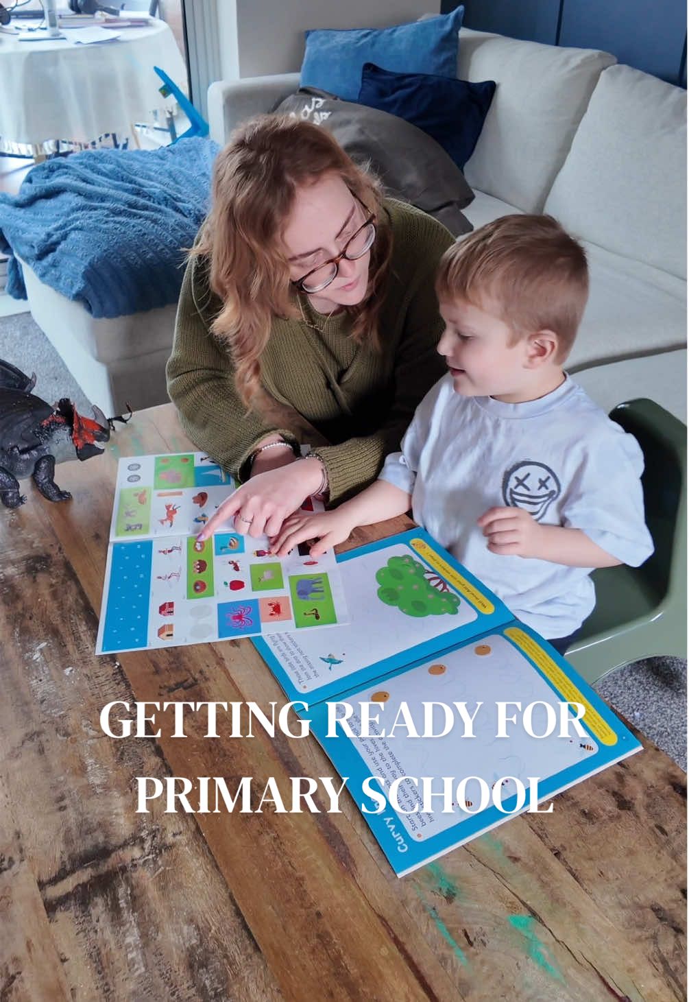 TikTok post by @cleanqueenchloe for HarperCollinsUK. Caption reads: My baby starts primary school this September and I....