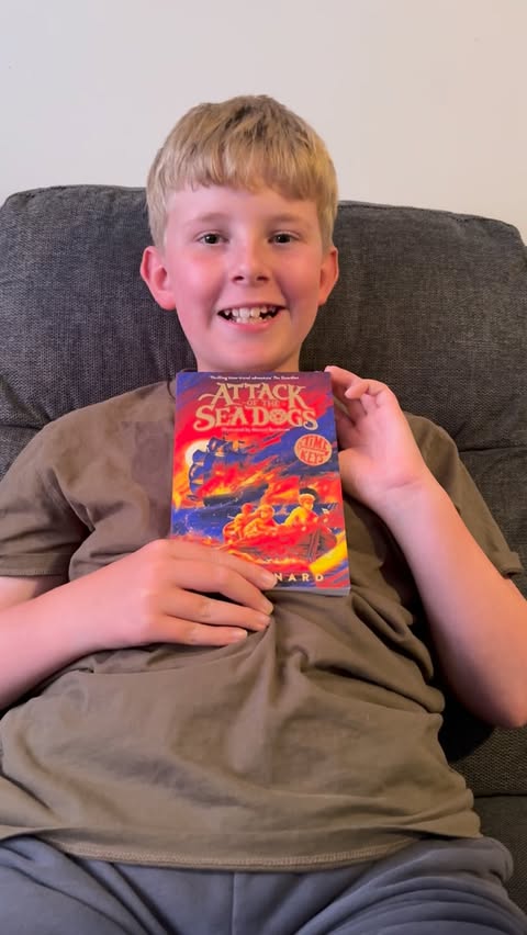 Instagram post by @asiddorn for Macmillan Children's Books. Caption reads: Attack of the Sea Dogs by @mglnrd , illustrated by....