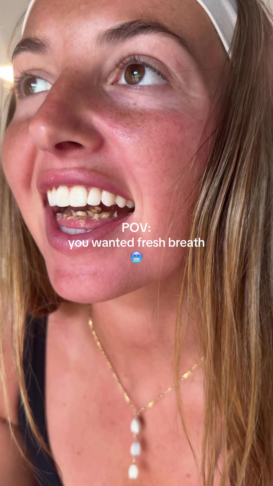 TikTok post by @meganclayy for Breath Death. Caption reads: Fresh breath activated !! @Breath Death....