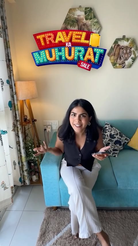 Instagram post by @thevirgocompass for MakeMyTrip. Caption reads: [...] on vacation and I finally get why,....