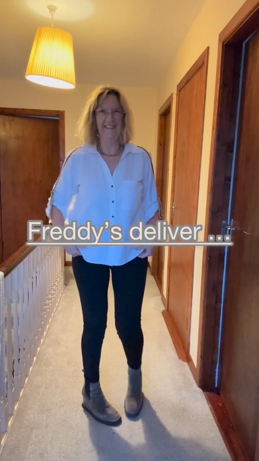 Instagram post by @stridetostyle for FREDDY. Caption reads: Getting so much wear from my @freddyireland DIWO....