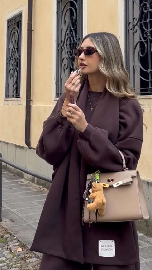 Instagram post by @gaia_cannavale for Imperial Fashion. Caption reads: [...] your fav fall outfit 🍂🤎✨
look:....