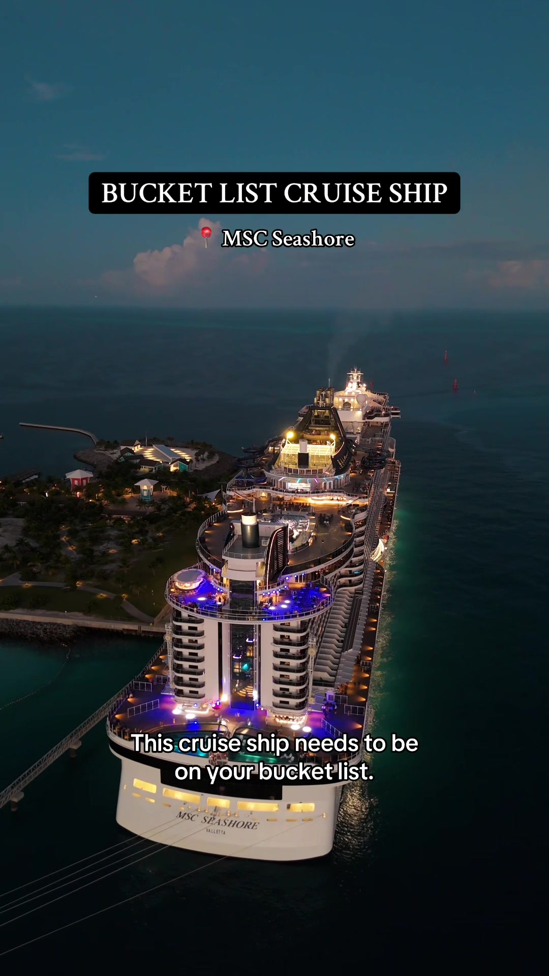 TikTok post by @bradenjstanley for MSC Cruises. Caption reads: [...] someone you want to cruise with!  @MSC....