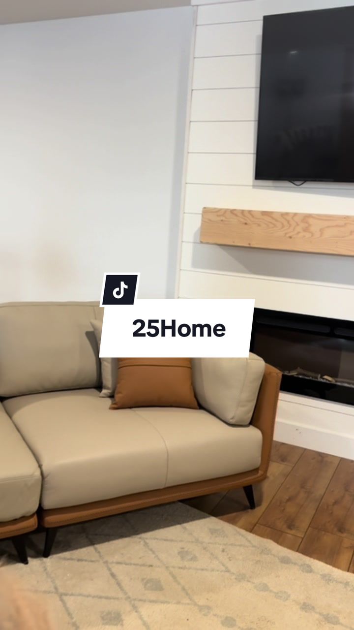 TikTok post by @briannayoder17 for 25home. Caption reads: We are loving this new sofa from @25Home Furniture....