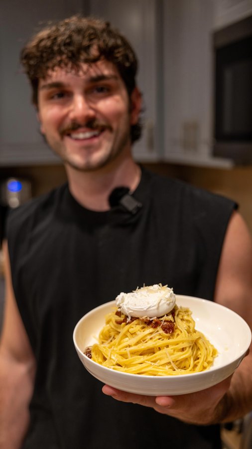 Instagram post by @mikerizzi for Get Cracking. Caption reads: Who wants some? 🥚 @eggsoeufs.