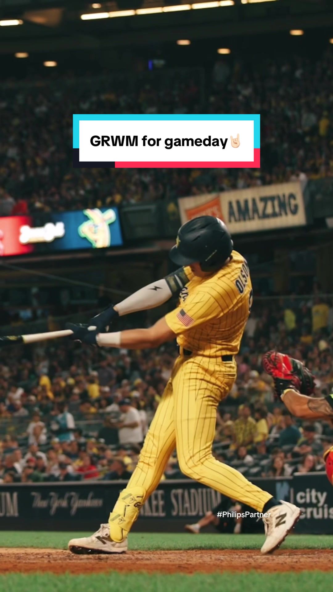 TikTok post by @jacksonolson_ for Philips. Caption reads: #Ad This is how I stay game-ready with the....