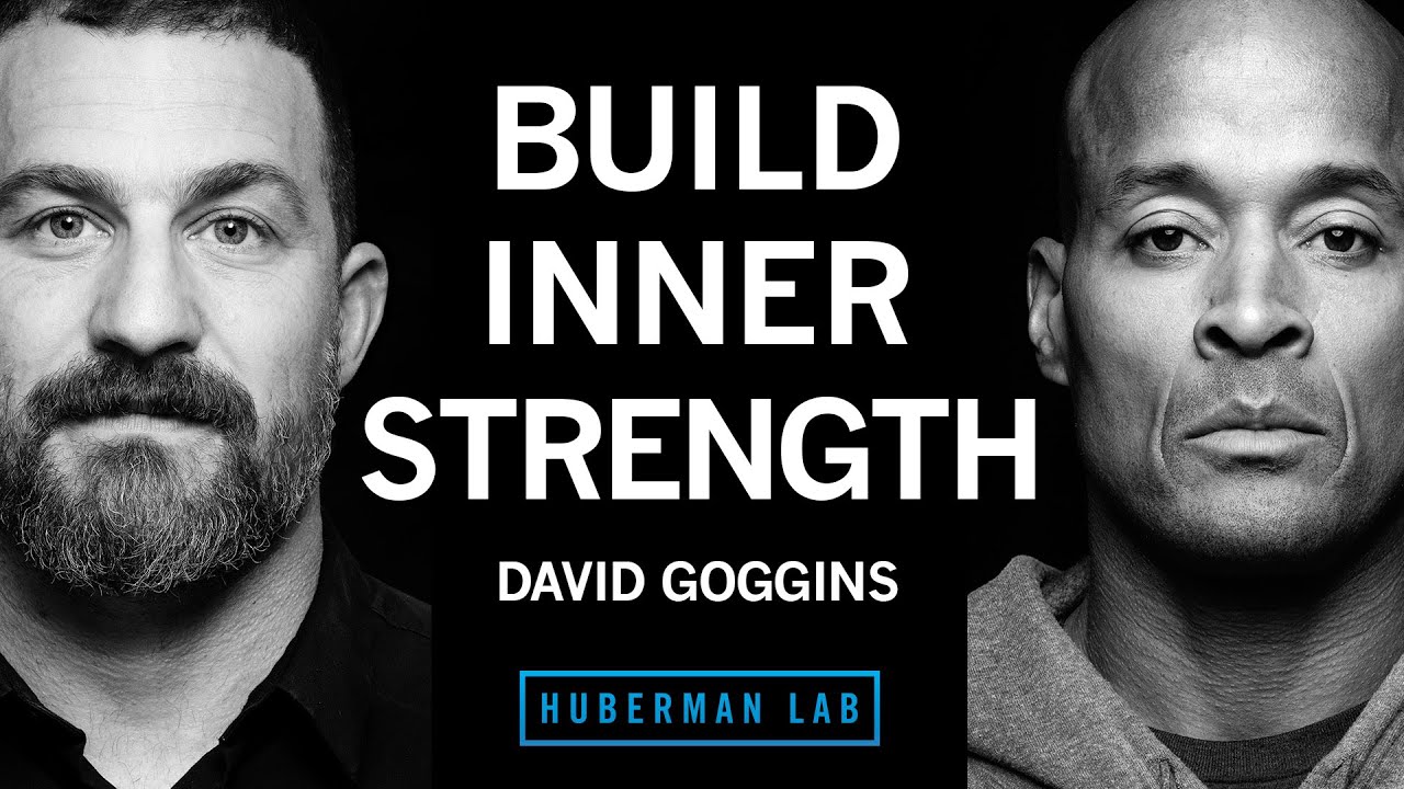 YouTube post by @hubermanlab for InsideTracker. Caption reads: How to Build Immense Inner Strength | David....