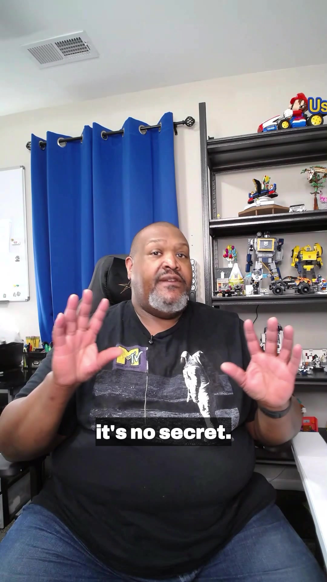 TikTok post by @nappybuffalo for EwinRacing. Caption reads: The @ewinchair Flash XL Gaming chair is in a class....