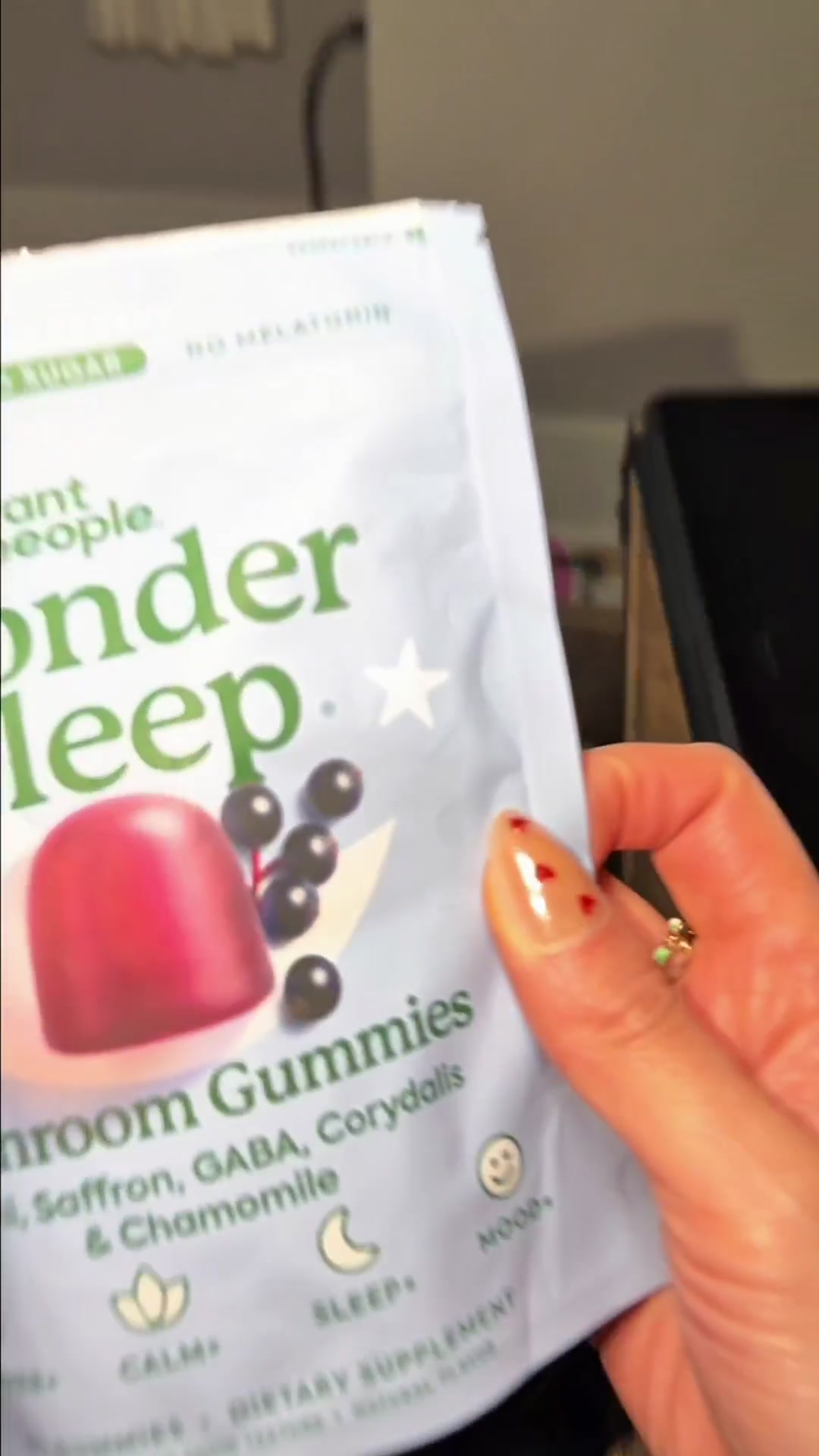 TikTok post by @jo.secrets8 for Plant People. Caption reads: These @Plant People mushroom gummies are gluten....