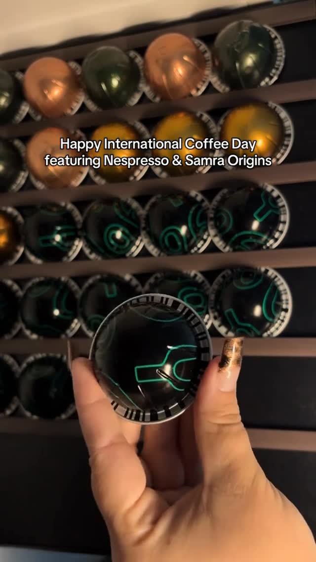 Instagram post by @theweeknd_addict for Nespresso. Caption reads: Happy International Coffee Day!☕️ It was only....